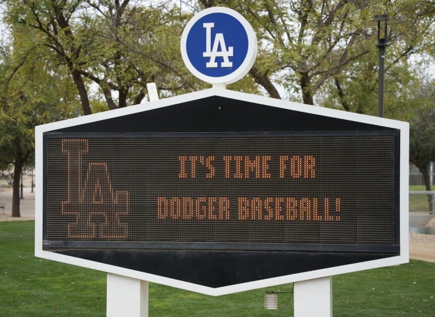 It's Time For Dodger Baseball Sign, Camelback Ranch, 2023 Spring Training