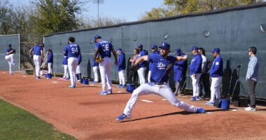 Yency Almonte, Andre Jackson, Clayton Kershaw, Dave Roberts, bullpen sessions, 2023 Spring Training