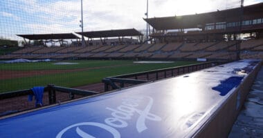 Dodgers dugout, Camelback Ranch seats, 2023 Spring Training