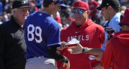 Kyle Nevin, Phil Nevin, umpires, lineup cards, 2023 Spring Training