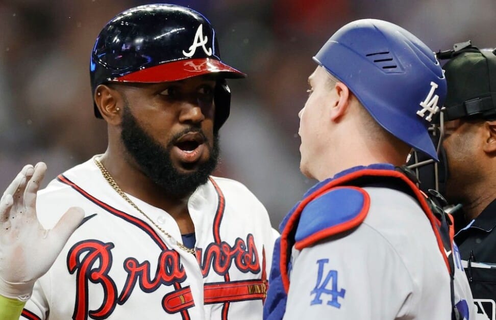 Braves' Marcell Ozuna takes stance against Dodgers' Will Smith 
