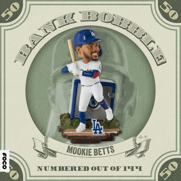 Mookie Betts, Dodgers bobblehead, bank vault, FOCO