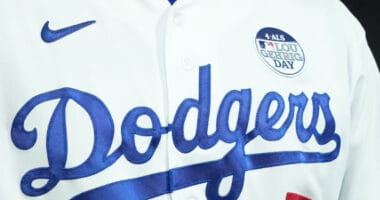 Freddie Freeman, Dodgers jersey, Lou Gehrig Day 2023