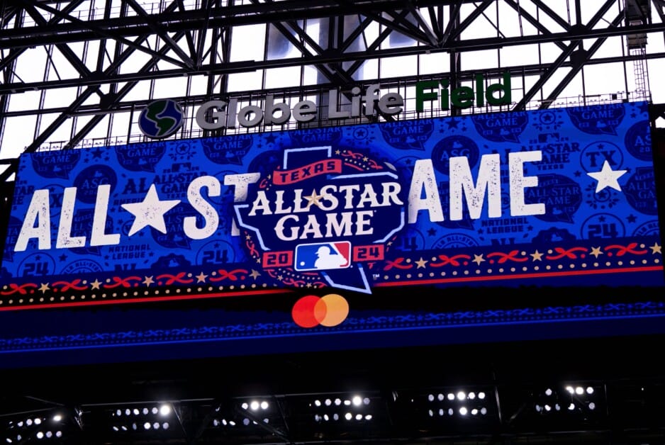2024 MLB All-Star Game logo, Globe Life Field scoreboard