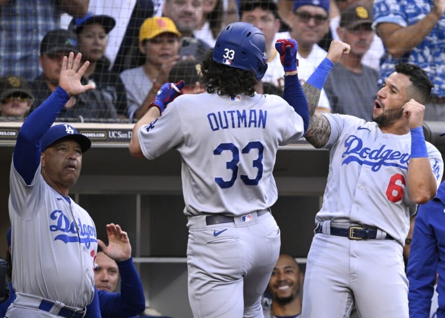 James Outman's scorching start continues as he goes deep to give the  Dodgers a 4-0 lead : r/baseball
