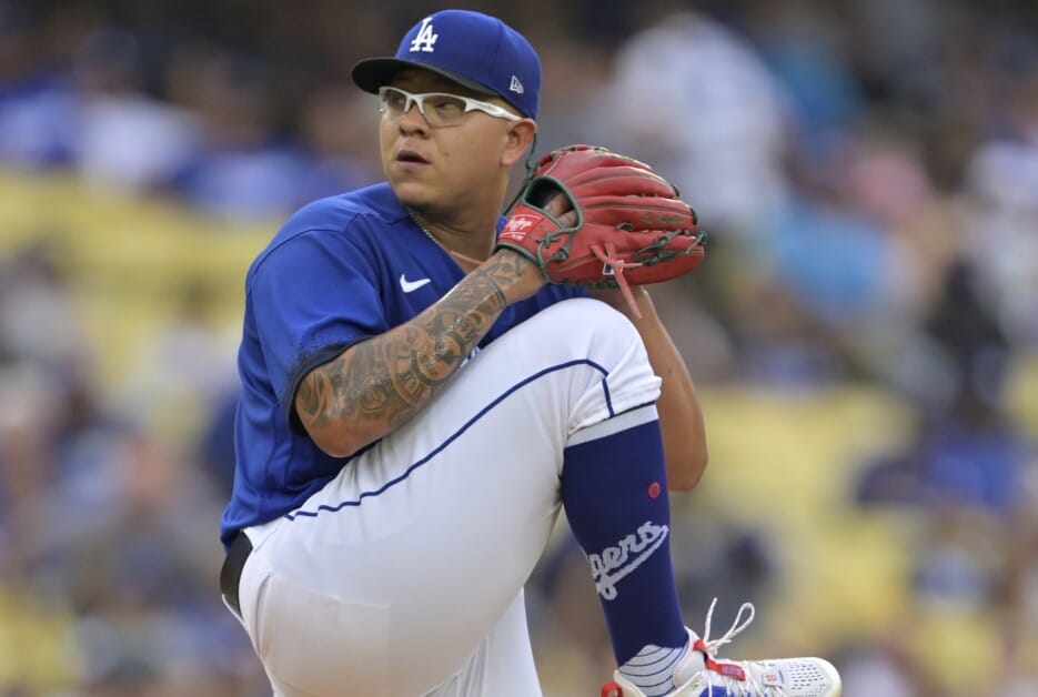 Julio Urias throws to hitters, on track to rejoin Dodgers' starting  rotation – Orange County Register