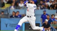 Fernando Valenzuela #34 Los Angeles Dodgers Royal/White 2022 Split