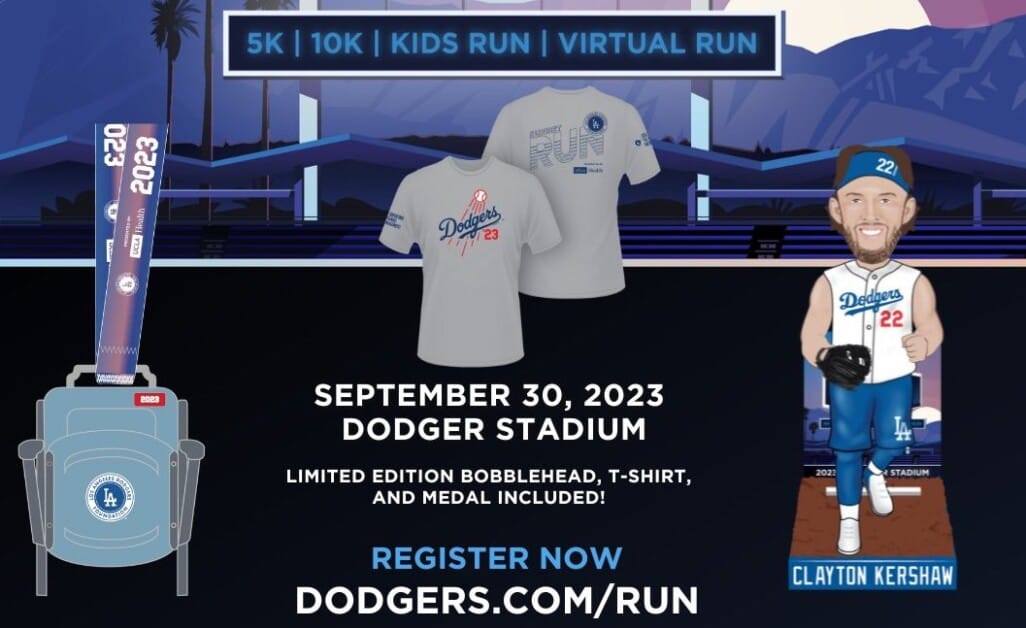 Clayton Kershaw Bobblehead Among Items Participants Receive For 10th Annual Los Angeles Dodgers Foundation Sunset Run