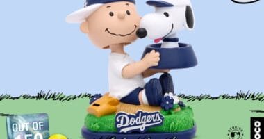 Dodgers bobblehead, Charlie Brown, Snoopy, Peanuts, FOCO