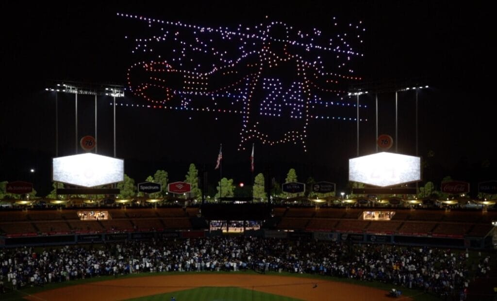 Kobe Bryant, Dodger Stadium drone show