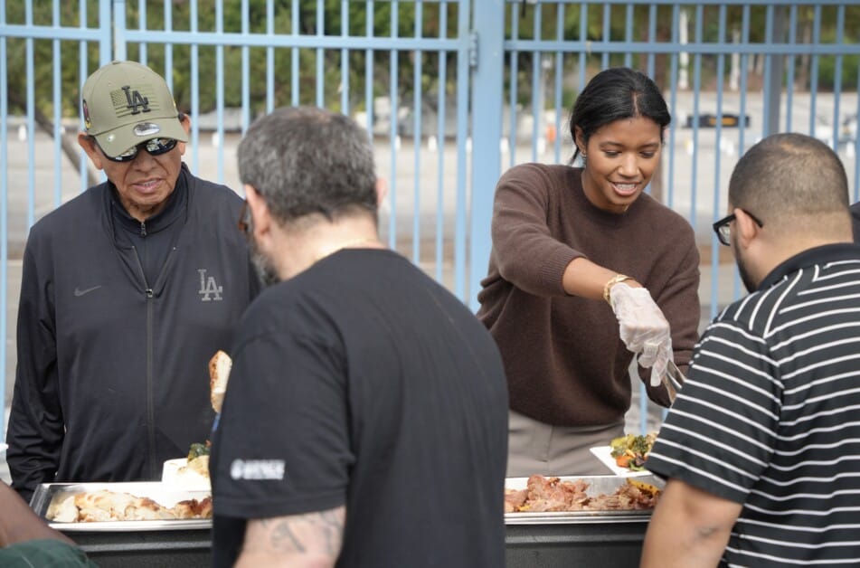 Fernando Valenzuela, Kirsten Watson, Veterans Thanksgiving Lunch