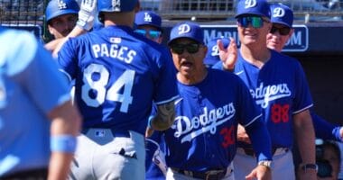 Andy Pages, Dave Roberts, Bob Geren, 2024 Spring Training
