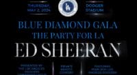 Ed Sheeran, 8th annual Los Angeles Dodgers Foundation Blue Diamond Gala