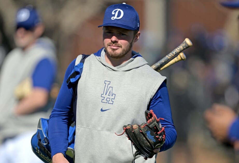 Gavin Lux, Dodgers workout, 2024 Spring Training
