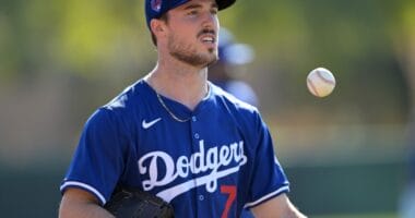 Michael Grove, Dodgers workout, 2024 Spring Training