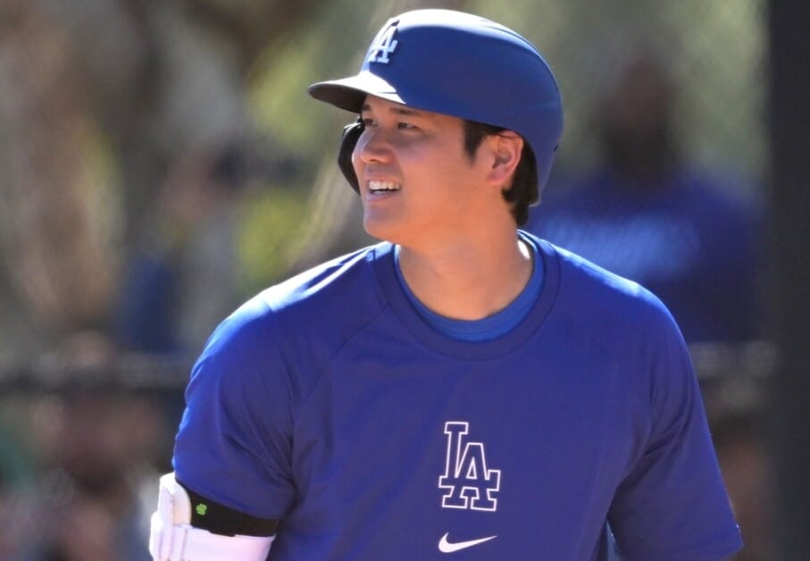 Shohei Ohtani, Dodgers workout, 2024 Spring Training