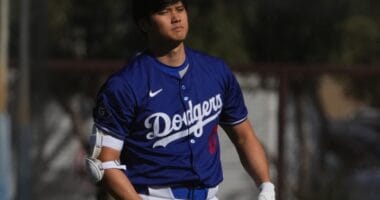 Shohei Ohtani, Dodgers workout, 2024 Spring Training