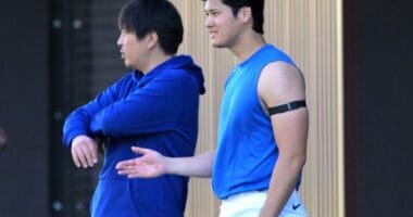 Shohei Ohtani, Ippei Mizuhara, Dodgers workout, 2024 Spring Training