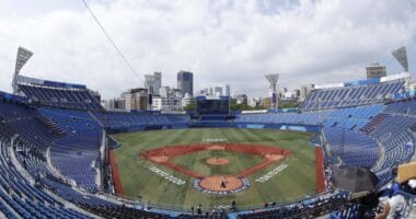 Yokohama Baseball Stadium view, Tokyo Olympics, 2020