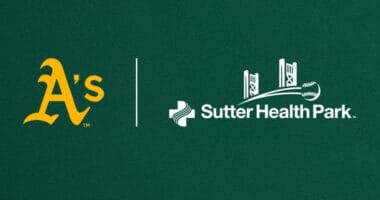 Oakland Athletics logo, Sutter Health Park, Sacramento A's