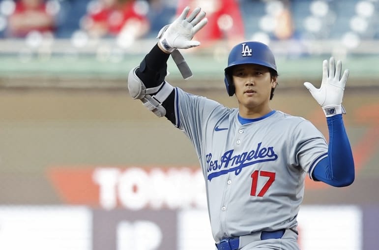 Shohei Ohtani, Dodgers celebration