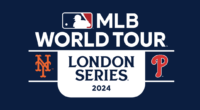 Mets, Phillies, London Series logo, MLB World Tour 2024