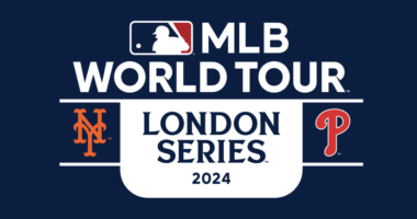 Mets, Phillies, London Series logo, MLB World Tour 2024