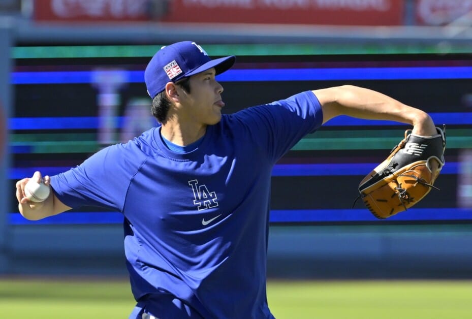 Shohei Ohtani, New Balance glove, Baseball Hall of Fame patch