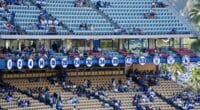 Pee Wee Reese, Tommy Lasorda, Duke Snider, Gil Hodges, Don Sutton, Walter Alston, Sandy Koufax, Fernando Valenzuela, Roy Campanella, Jackie Robinson, Don Drysdale, Vin Scully, Jaime Jarrín, Walter O'Malley, Dodger Stadium Ring of Honor