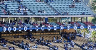 Pee Wee Reese, Tommy Lasorda, Duke Snider, Gil Hodges, Don Sutton, Walter Alston, Sandy Koufax, Fernando Valenzuela, Roy Campanella, Jackie Robinson, Don Drysdale, Vin Scully, Jaime Jarrín, Walter O'Malley, Dodger Stadium Ring of Honor