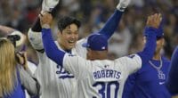 Shohei Ohtani, Dave Roberts, Dodgers walk-off win