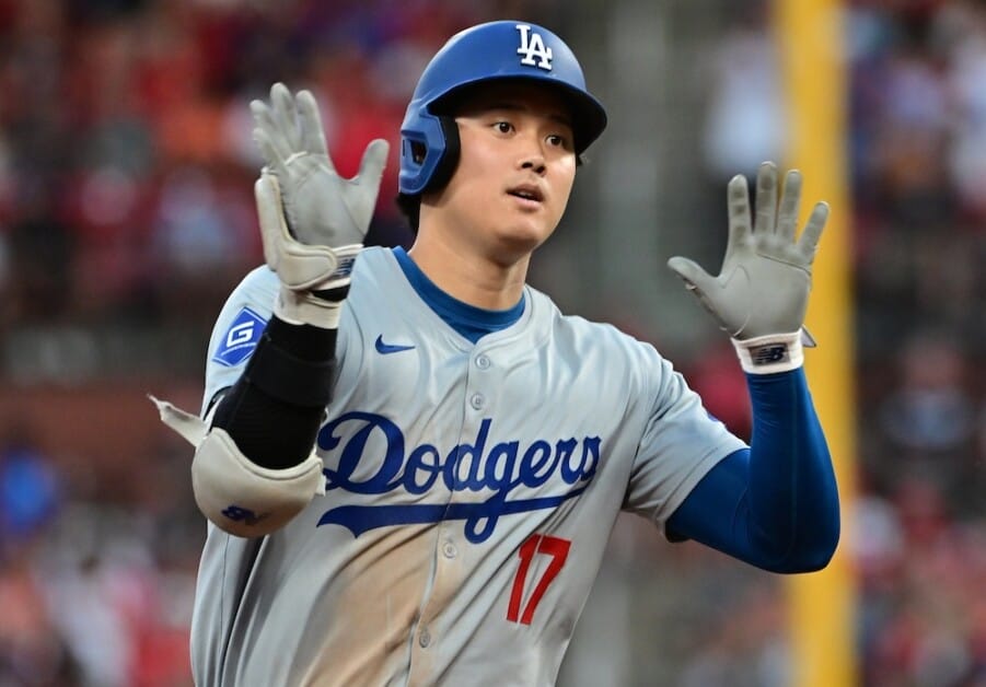 Shohei Ohtani, Dodgers celebration