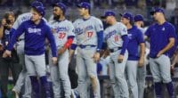 Kiké Hernández, Freddie Freeman, Teoscar Hernández, Shohei Ohtani, Miguel Rojas, Austin Barnes, Jack Flaherty, Dodgers win