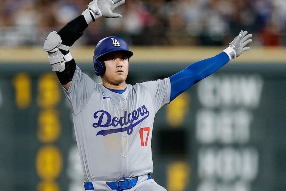 Shohei Ohtani, Dodgers celebration