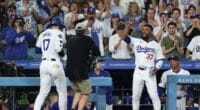 Shohei Ohtani, Teoscar Hernández, Dave Roberts, sunflower seeds celebration