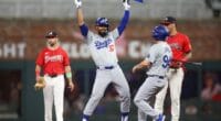 Teoscar Hernández, Dodgers celebration, Dodgers bat boy Javier Herrera